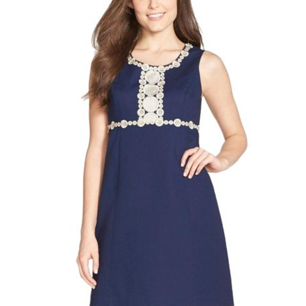 Lilly Pulitzer Navy Shift Dress Size 00